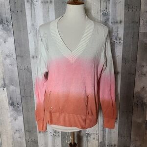 27 Miles Medium Arya Distressed Ombre Sweater